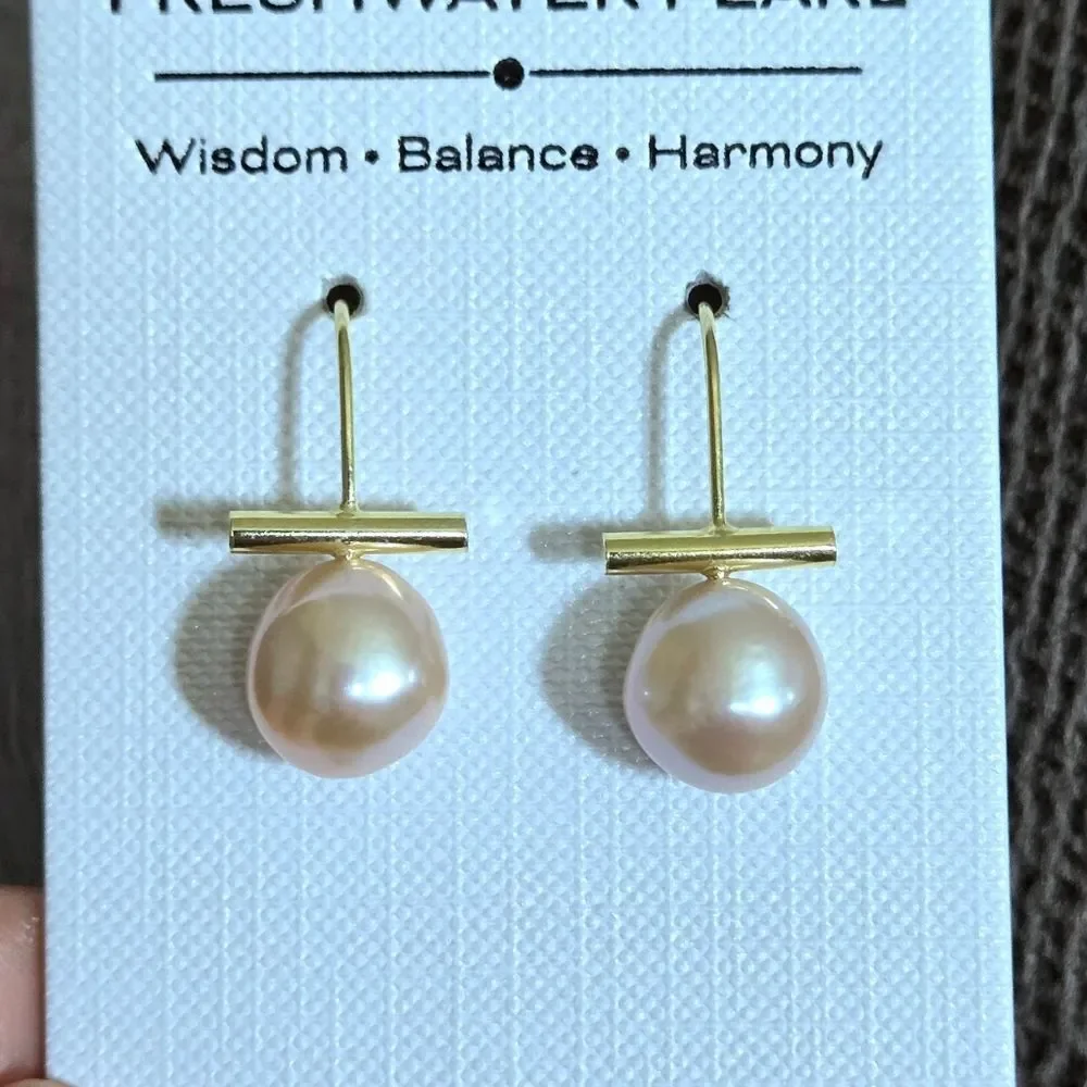 Pink🩷 Freshwater Pearl Drop Earrings